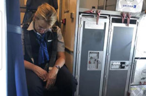 Drunk flight attendant drunk at work