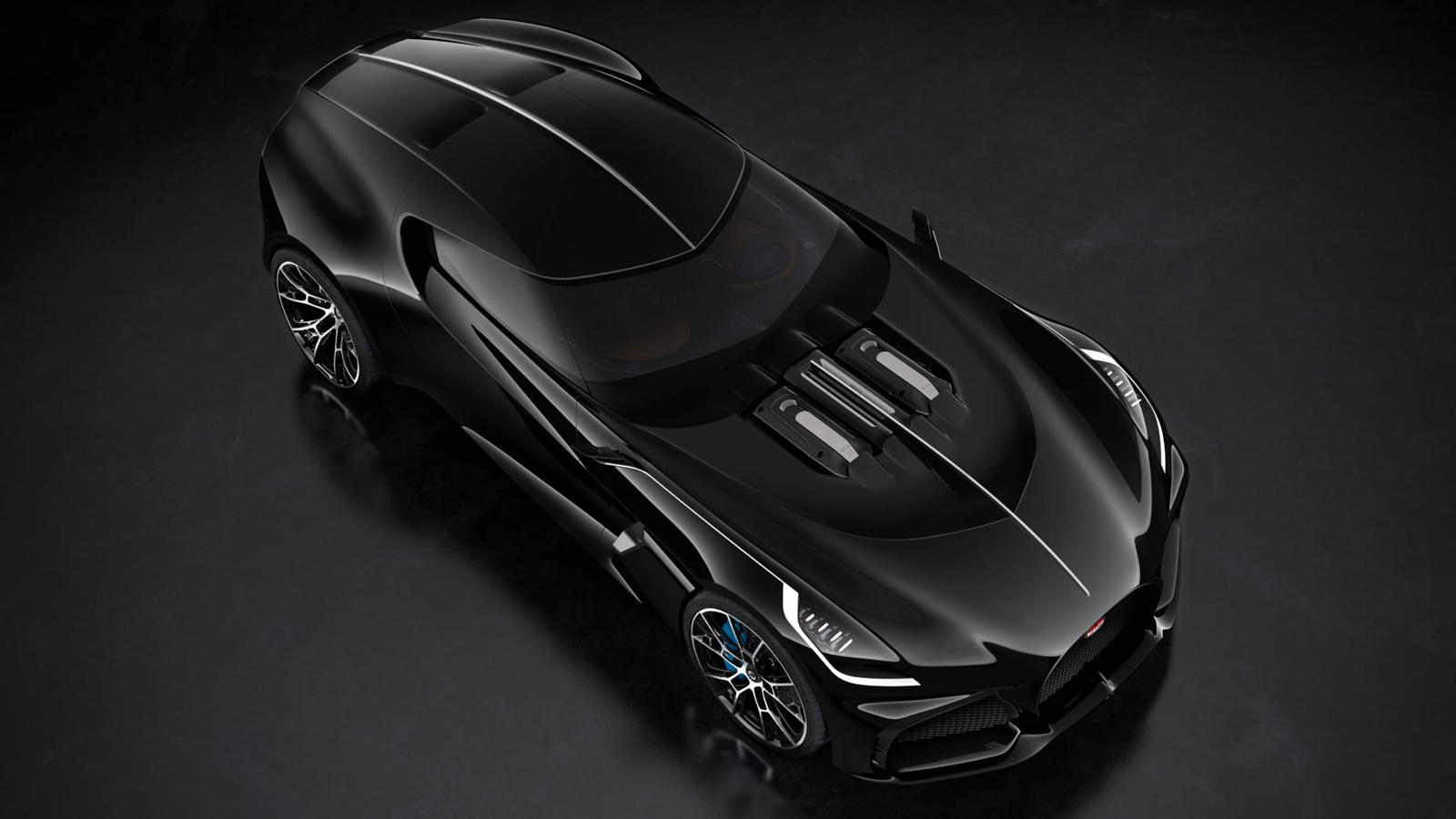 Top-down view of the Bugatti Rembrandt showing it's Divo-style headlights.
